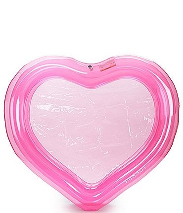 Image of Funboy Clear Pink Heart Inflatable Pool