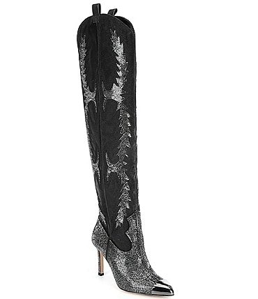 Image of Gianni Bini KatyannaTwo Over-the-Knee Rhinestone Embellished Western Dress Boots