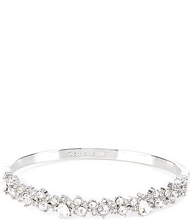 Image of Givenchy Crystal Cluster Bangle Bracelet