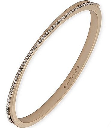Image of Givenchy Crystal Pave Twist Bangle Bracelet