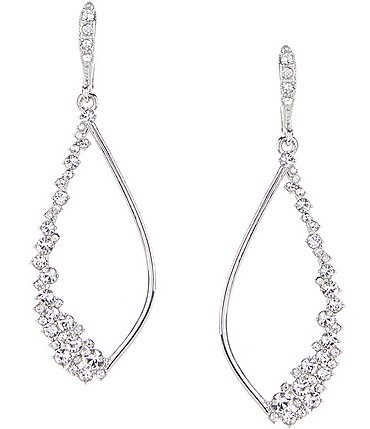 Image of Givenchy Crystal Open Drop Earrings