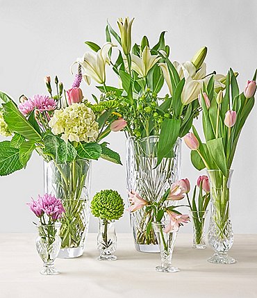 Image of Godinger Dublin Crystal 5-Piece Bud Vase Set