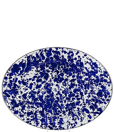 Image of Golden Rabbit Enamelware Swirl Oval Platter