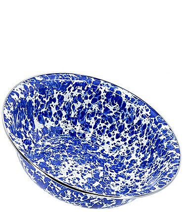 Image of Golden Rabbit Enamelware Swirl Serving Bowl