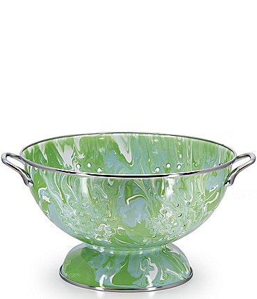 Image of Golden Rabbit Enamelware Marbled Modern Monet Colander