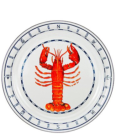 Image of Golden Rabbit Enamelware Lobster Large Tray