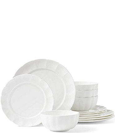 Image of Gorham Manor Bone China 12-Piece Dinnerware Set