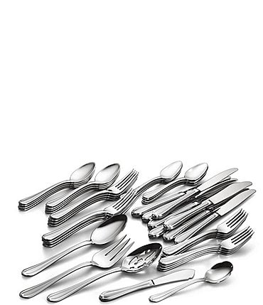 Image of Gorham Melon Bud Frosted 45-Piece Stainless Steel Flatware Set