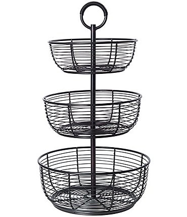 Image of Gourmet Basics by Mikasa Spindle 3-Tier Round Wrap Basket