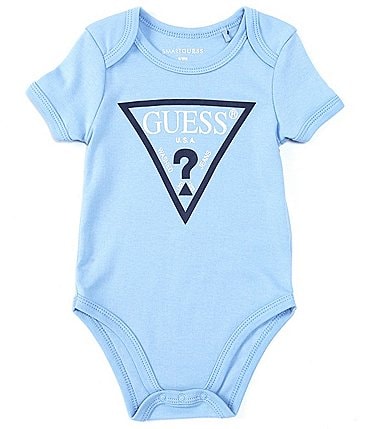 Image of Guess Baby Newborn-24 Months Short-Sleeve Logo Bodysuit