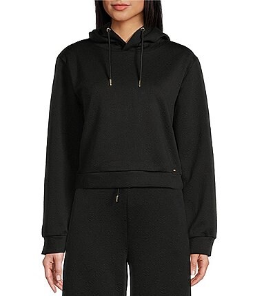 Image of Guess Peony Long Sleeve Logo Coordinating Hooded Sweatshirt