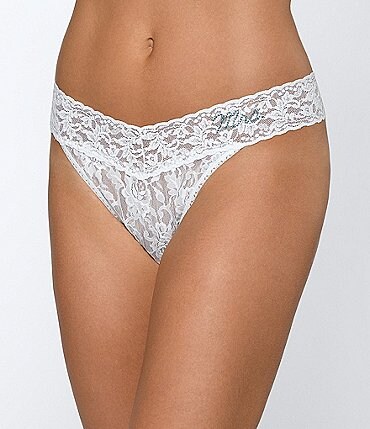 Image of Hanky Panky Mrs. Original-Rise Floral Lace Thong