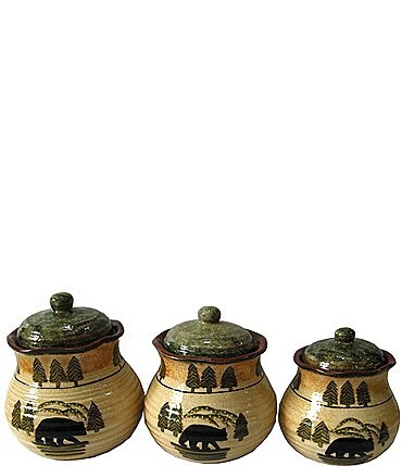 Image of Paseo Road by HiEnd Accents Bear 3-Piece Canister Set