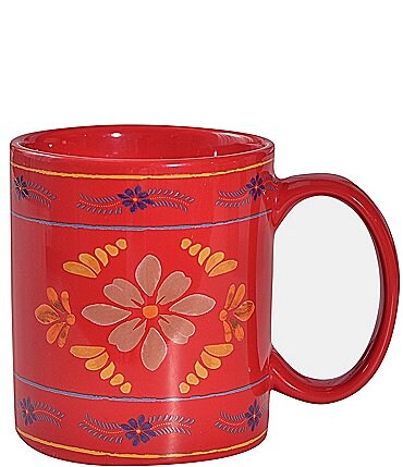 Image of HiEnd Accents Bonita Collection Red Mug, Set of 4