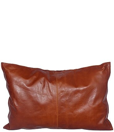 Image of HiEnd Accents Buckskin Leather Lumbar Pillow