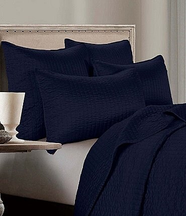 Image of Indigo Hill by HiEnd Accents Channel Satin Quilt Mini Set