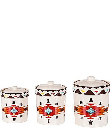 Image of Paseo Road by HiEnd Accents Del Sol Southwestern Pattern 3-Piece Canister Set