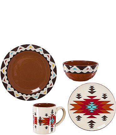 Image of Paseo Road by HiEnd Accents Del Sol Tribal 16-Piece Dinnerware Set