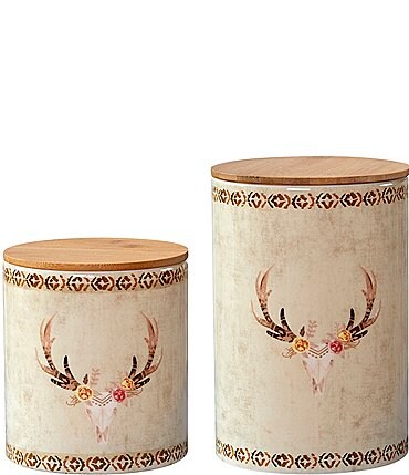 Image of HiEnd Accents Desert Skull 2-Piece Canister Set