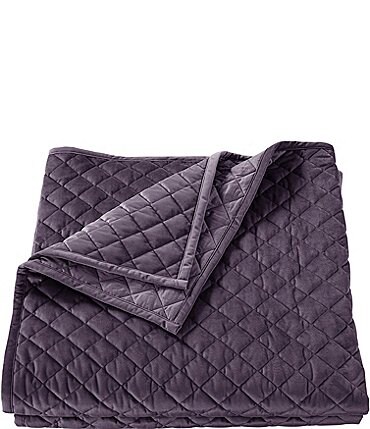 Image of HiEnd Accents Diamond Pattern Velvet Quilt