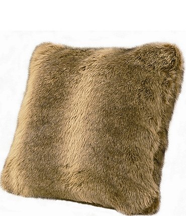 Image of HiEnd Accents Faux Fur Wolf Pillow