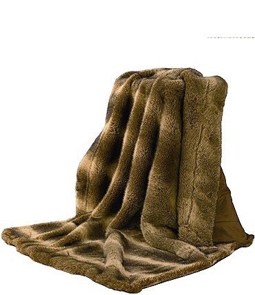 Image of HiEnd Accents Faux Wolf Fur Throw