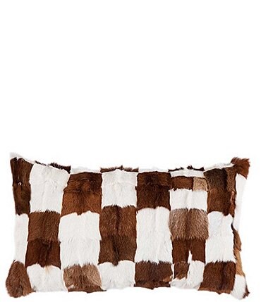 Image of HiEnd Accents Goat Patched Hide Lumbar Pillow