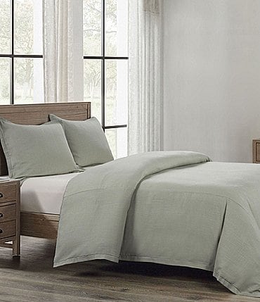 Image of HiEnd Accents Hera Flange Linen Comforter Mini  Set