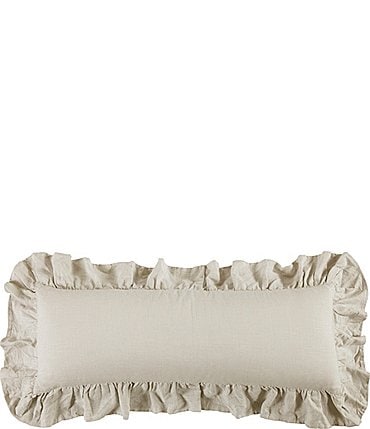 Image of HiEnd Accents Linen Ruffled Body Pillow
