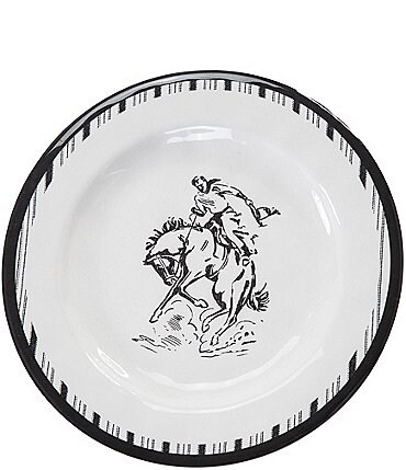 Image of HiEnd Accents Paseo Road by HiEnd Accents Ranch Life Collection Melamine Dinner Plates, Set of 4