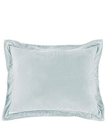Image of HiEnd Accents Stella Collection Faux Silk Velvet Flanged Dutch Euro Pillow