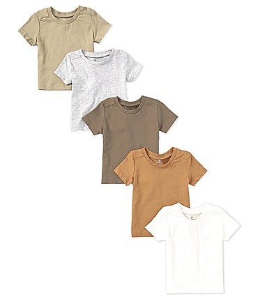Image of Honest Baby Boys Newborn-24 Months Round Neck Short Sleeve 5-Pack T-Shirts