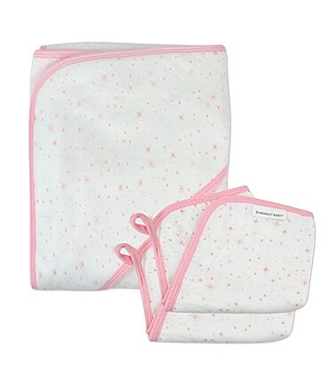 Image of Honest Baby Organic Cotton Hooded Towel and Washcloth Set