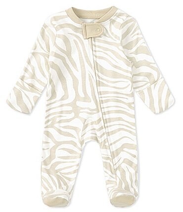 Image of Honest Baby Clothing Baby Boys Newborn-24 Months Round Neck Long Sleeve Snug Fit Footie Pajama Set
