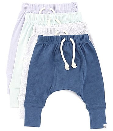 Image of Honest Baby Girls Newborn-24 Months Pull-On Pants 4-Pack Set