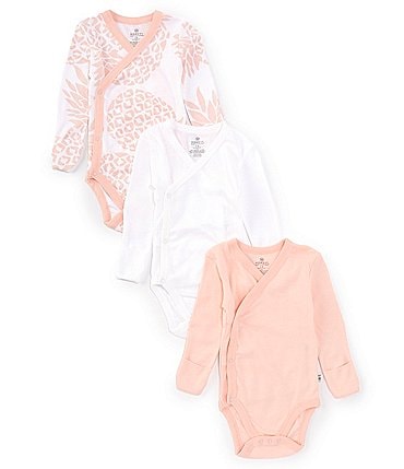 Image of Honest Baby Girls Newborn-9 Months 3-Pack Side Snap Bodysuit Set