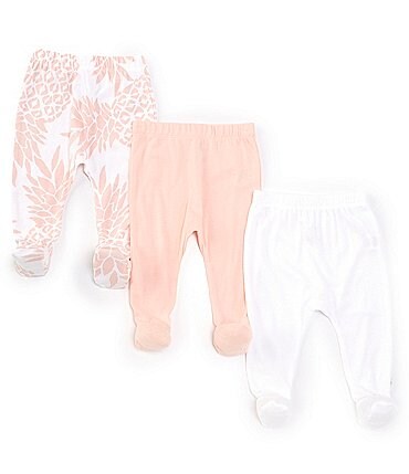 Image of Honest Baby Girls Newborn-9 Months Pull-On Pants 3-Pack Set