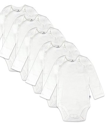 Image of Honest Baby Clothing - Newborn - 12 Months Long Sleeve Organic Cotton Bodysuit 5-Pack