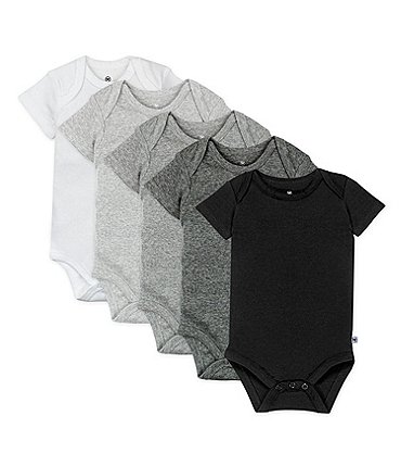 Image of Honest Baby Clothing - Baby Newborn - 12 Months Short Sleeve Organic Cotton Bodysuit 5-Pack