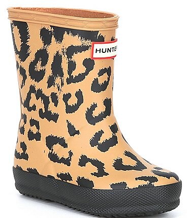 Image of Hunter Girls' First Classic Hybrid Leopard Print Rain Boots (Infant)