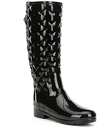 Image of Hunter Refined Quilted Gloss Tall Rain Boots