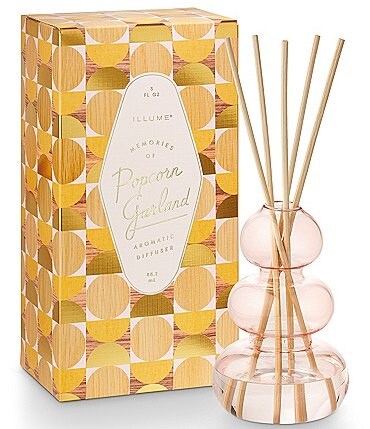 Image of Illume Candles Memory Lane Holiday Collection Popcorn Garland Bubbled Aromatic Diffuser
