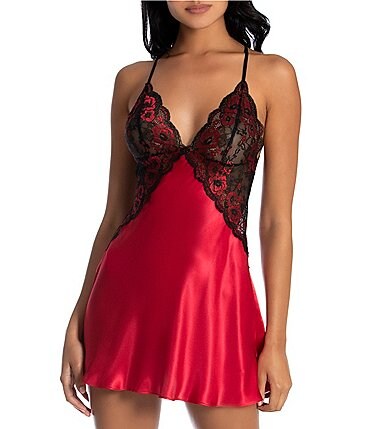 Image of In Bloom by Jonquil Two Tone Lace A-Line Satin Chemise