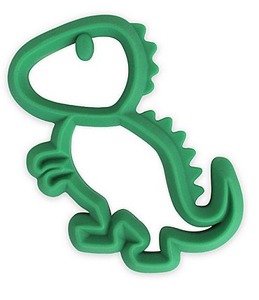 Image of Itzy Ritzy Chew Crew Silicone Baby Teether - Dino