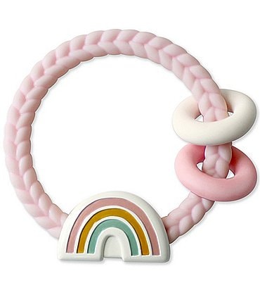 Image of Itzy Ritzy Rattle & Teether Rings - Rainbow