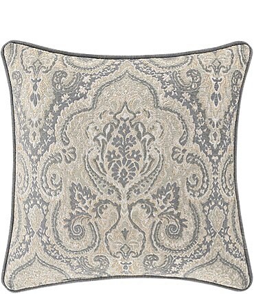 Image of J. Queen New York Aidan 20" Square Damask Decorative Throw Pillow