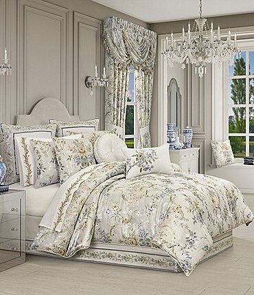 Image of J. Queen New York Genevieve Woven Floral Jacquard Bedding Collection Comforter Set