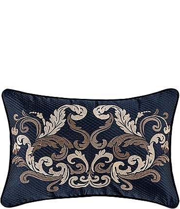 Image of J. Queen New York Giardino Embroidered Scroll Boudoir Pillow