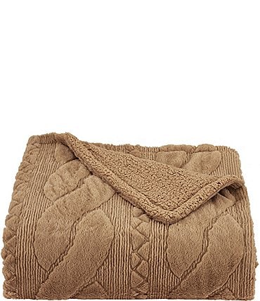 Image of J. Queen New York Holiday Collection Cava Cozy Reversible Throw Blanket