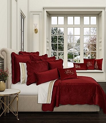 Image of J. Queen New York Holiday Collection Marissa Embroidered Velvet Quilt Mini Set